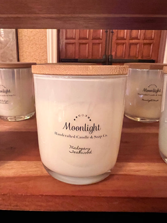 Mahogany Teakwood Iridescent Candle