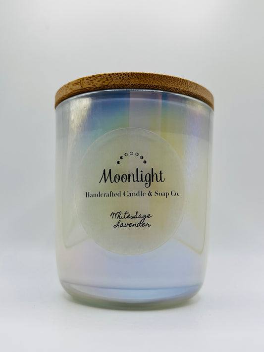 White Sage Lavender Iridescent Candle