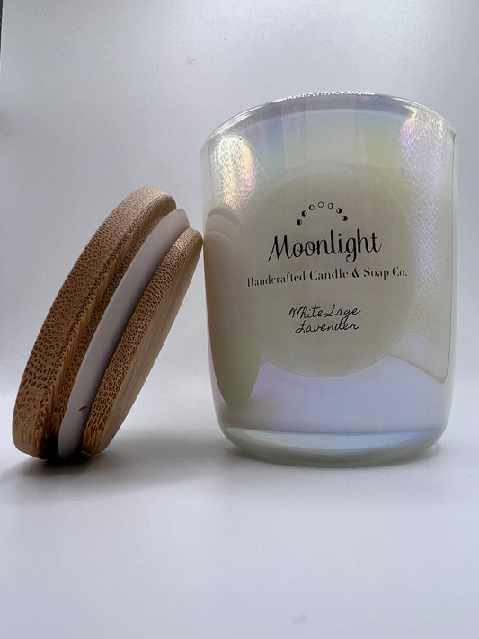 White Sage Lavender Iridescent Candle