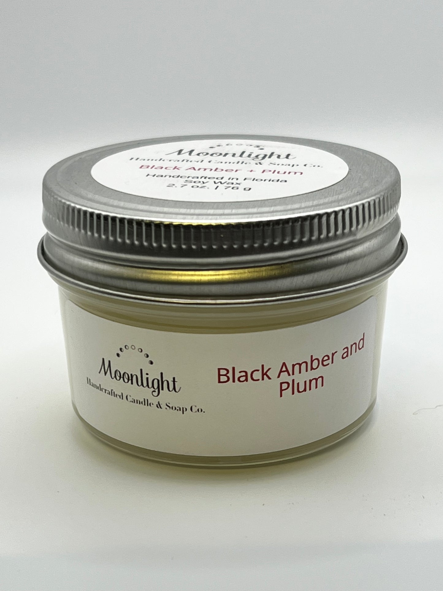 Black Amber and Plum - Soy Wax Candle