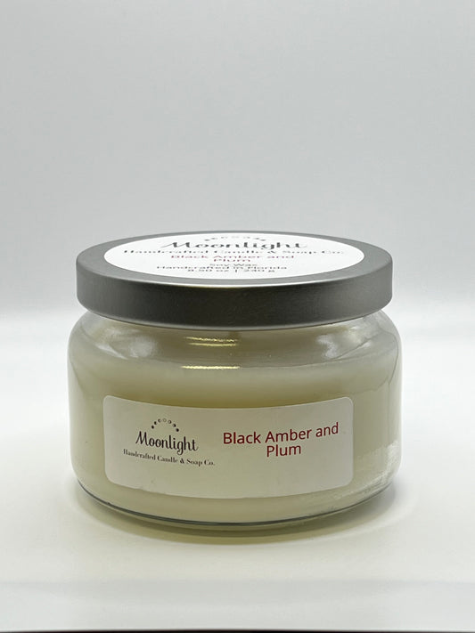Black Amber and Plum - Soy Wax Candle